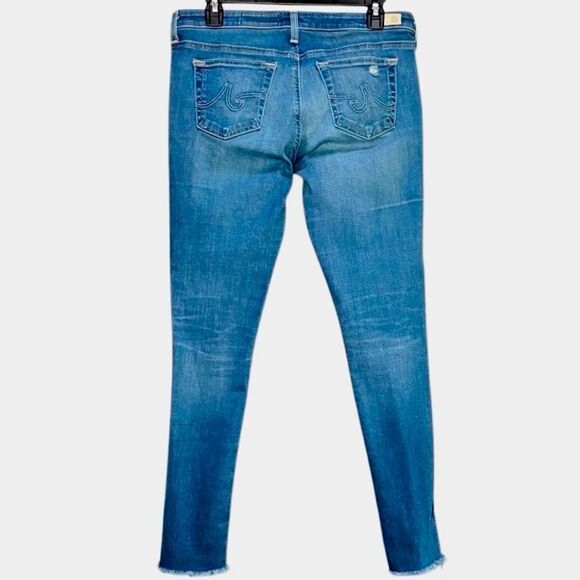 AG Adriano Goldschmied The Legging Ankle Distressed Jeans in Blue Women’s 27 - Picture 6 of 13